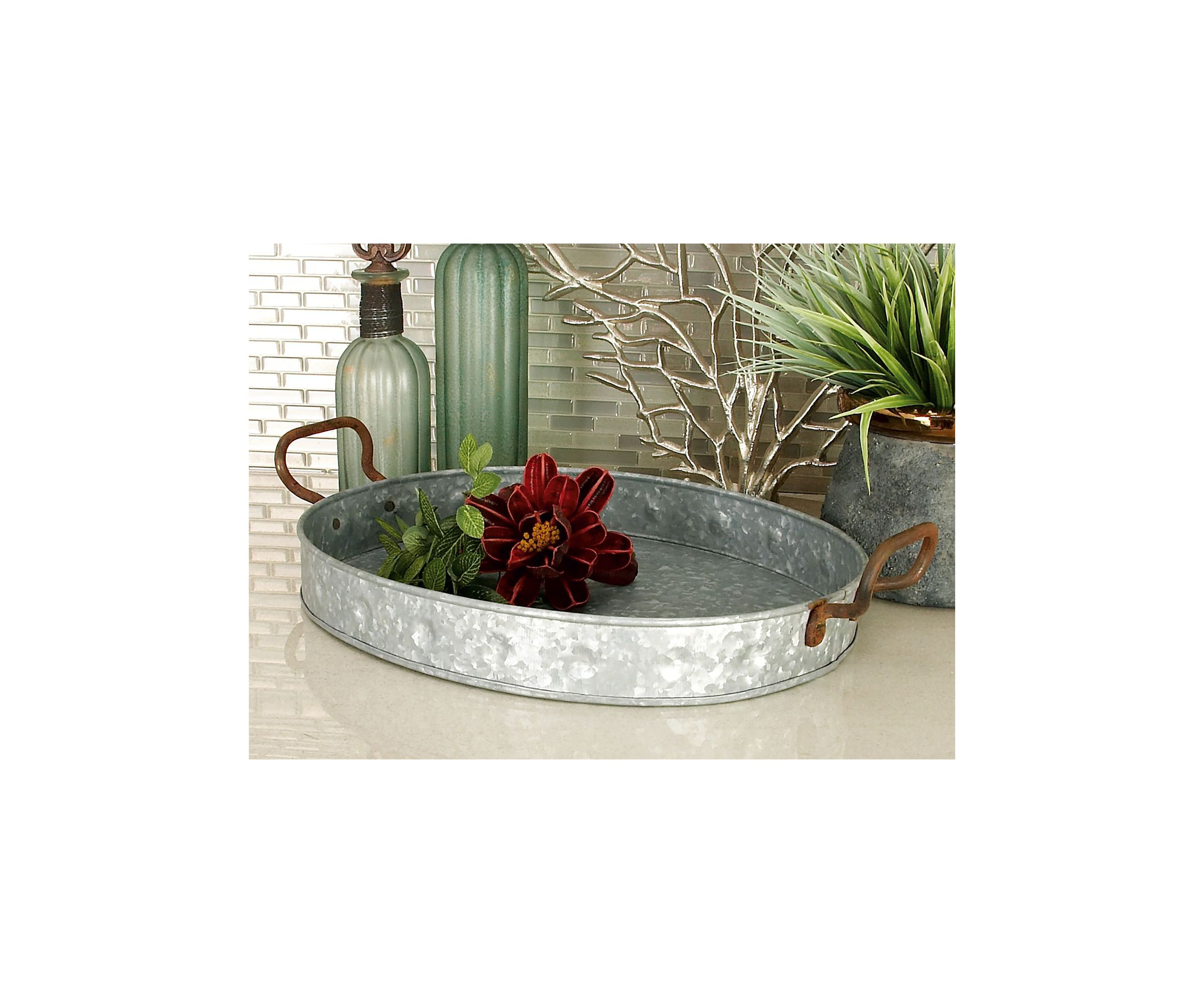 Farmhouse Metal Tray - Set of 3