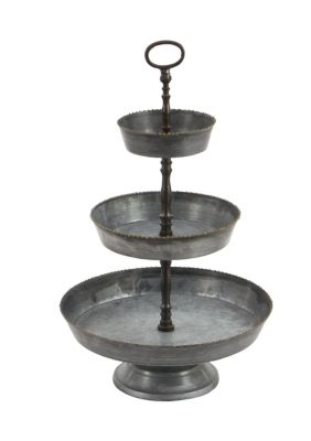 Farmhouse Metal Tiered Server