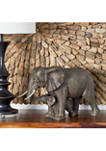 Dark Eclectic Polystone Elephant Sculpture