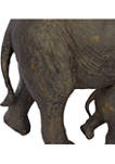 Dark Eclectic Polystone Elephant Sculpture