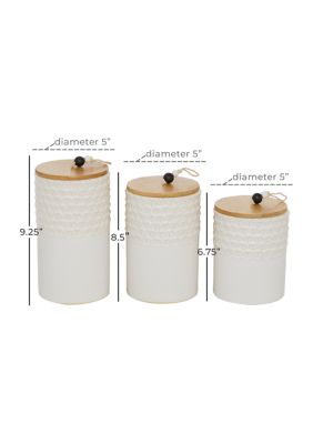 Modern Farmhouse Ceramic Decorative Jars - Set of 3