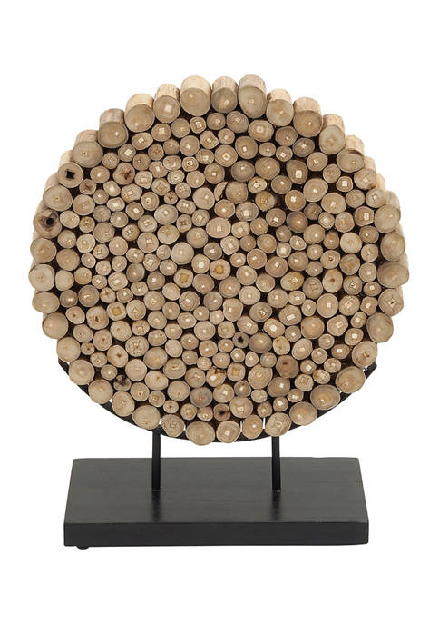 Natural Teak Wood Abstract Sculpture