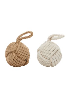 Coastal Jute Rope Sculpture - Set of 2