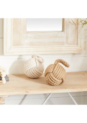 Coastal Jute Rope Sculpture - Set of 2