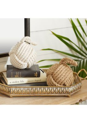 Coastal Jute Rope Sculpture - Set of 2