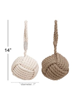 Coastal Jute Rope Sculpture - Set of 2