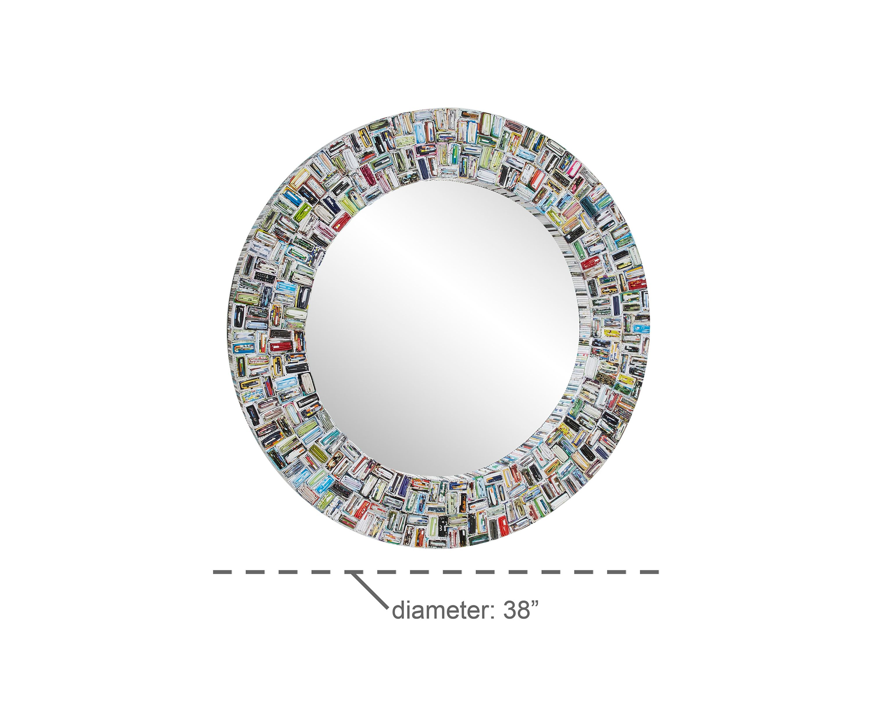 Eclectic Paper Wall Mirror