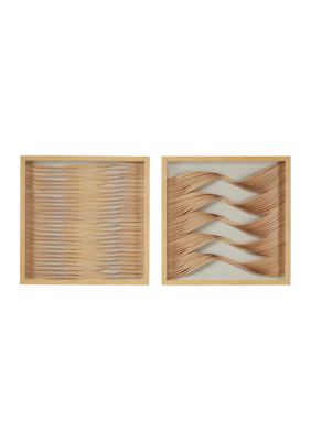 Coastal Wooden Shadow Box - Set of 2