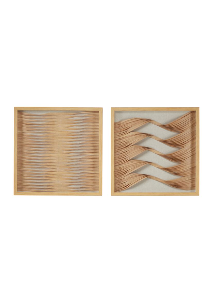 Coastal Wooden Shadow Box - Set of 2