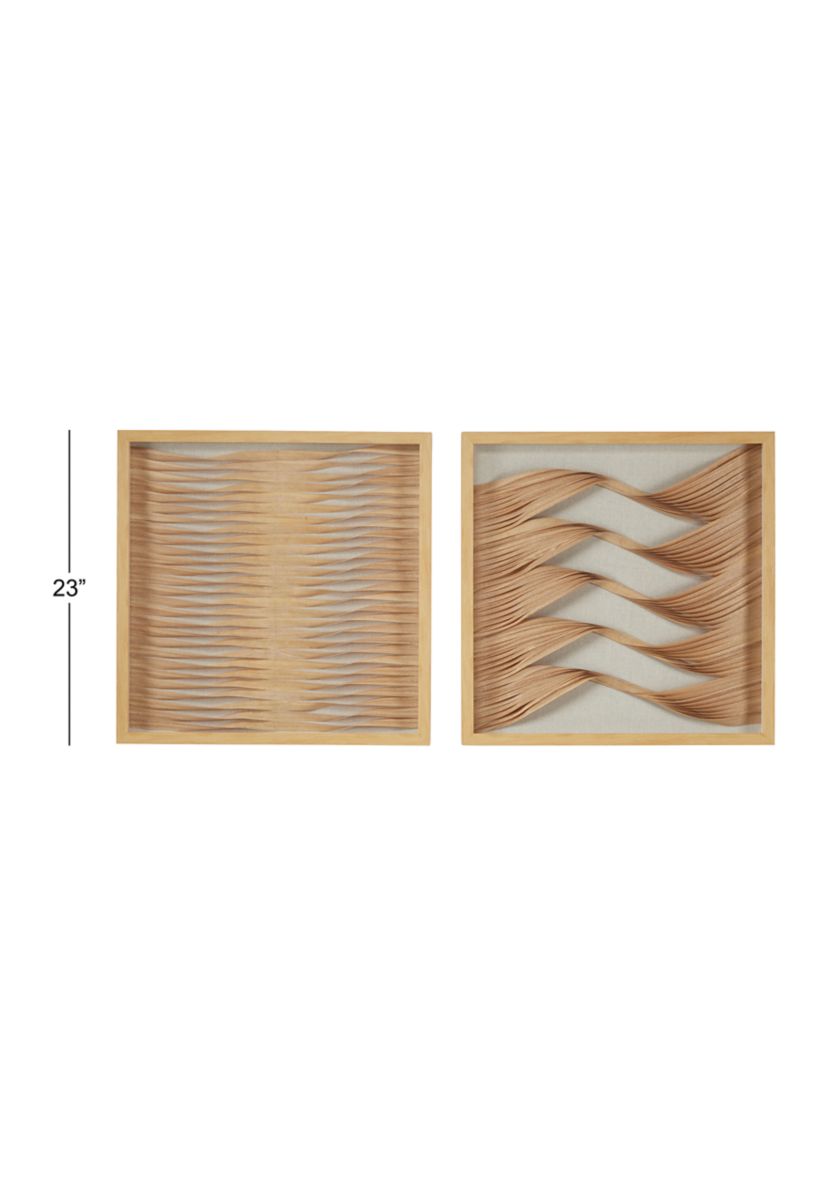 Coastal Wooden Shadow Box - Set of 2
