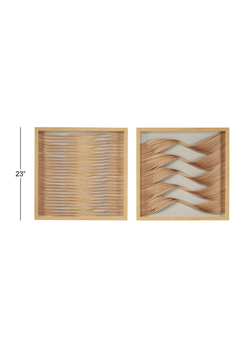 Coastal Wooden Shadow Box - Set of 2