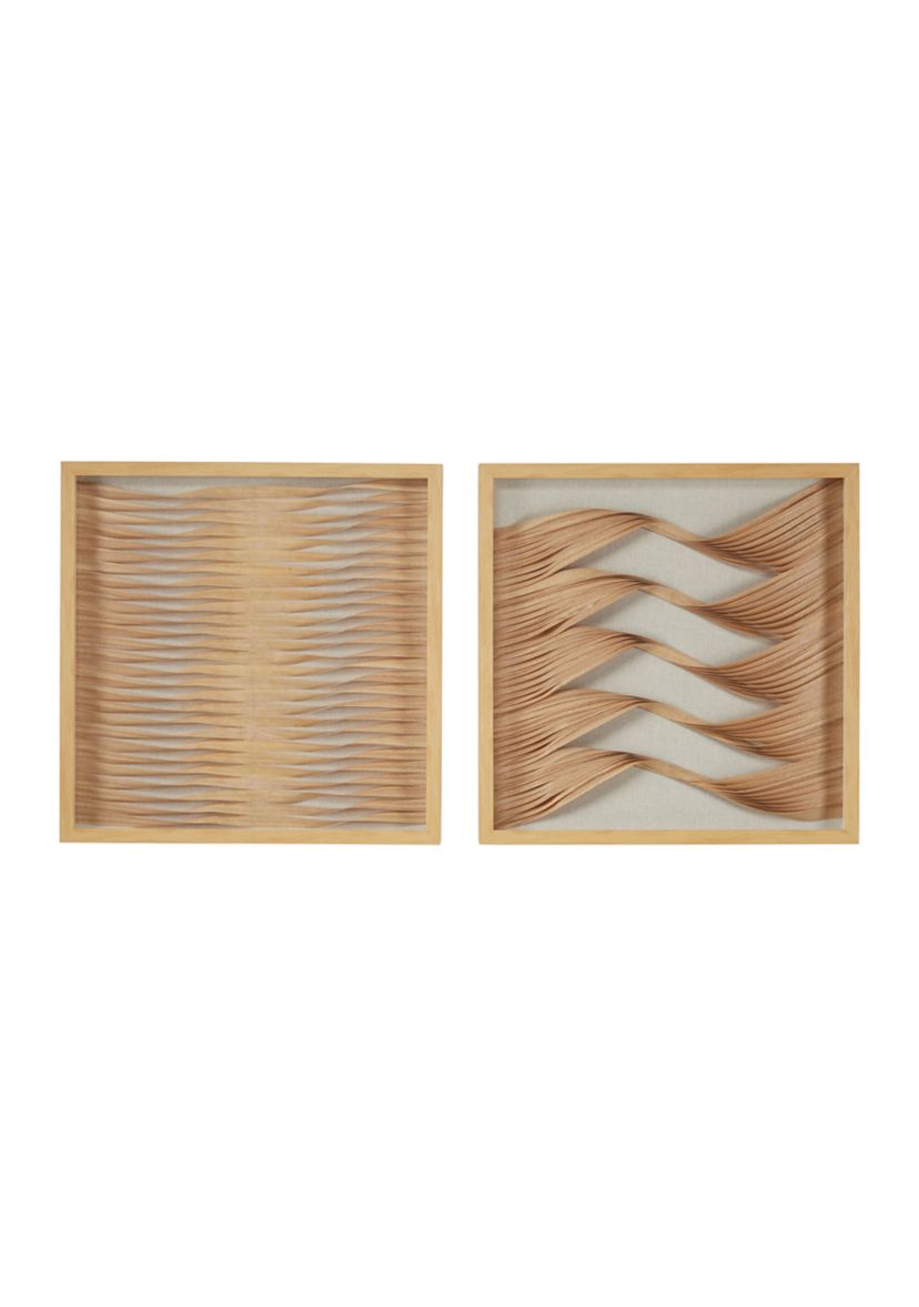 Coastal Wooden Shadow Box - Set of 2