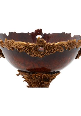 Traditional Polystone Decorative Bowl