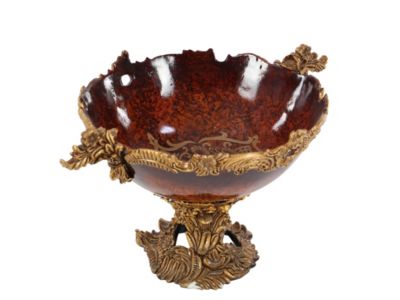 Traditional Polystone Decorative Bowl