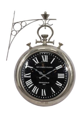 Vintage Stainless Steel Metal Wall Clock