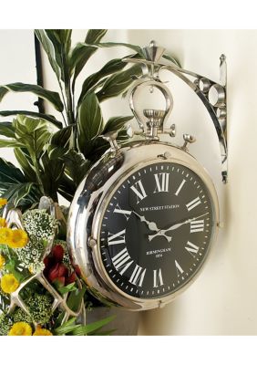 Vintage Stainless Steel Metal Wall Clock