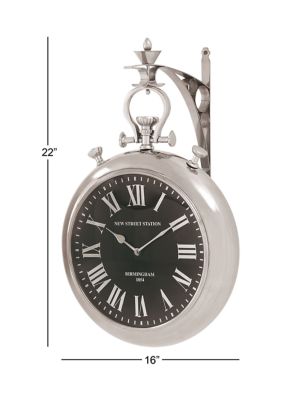 Vintage Stainless Steel Metal Wall Clock