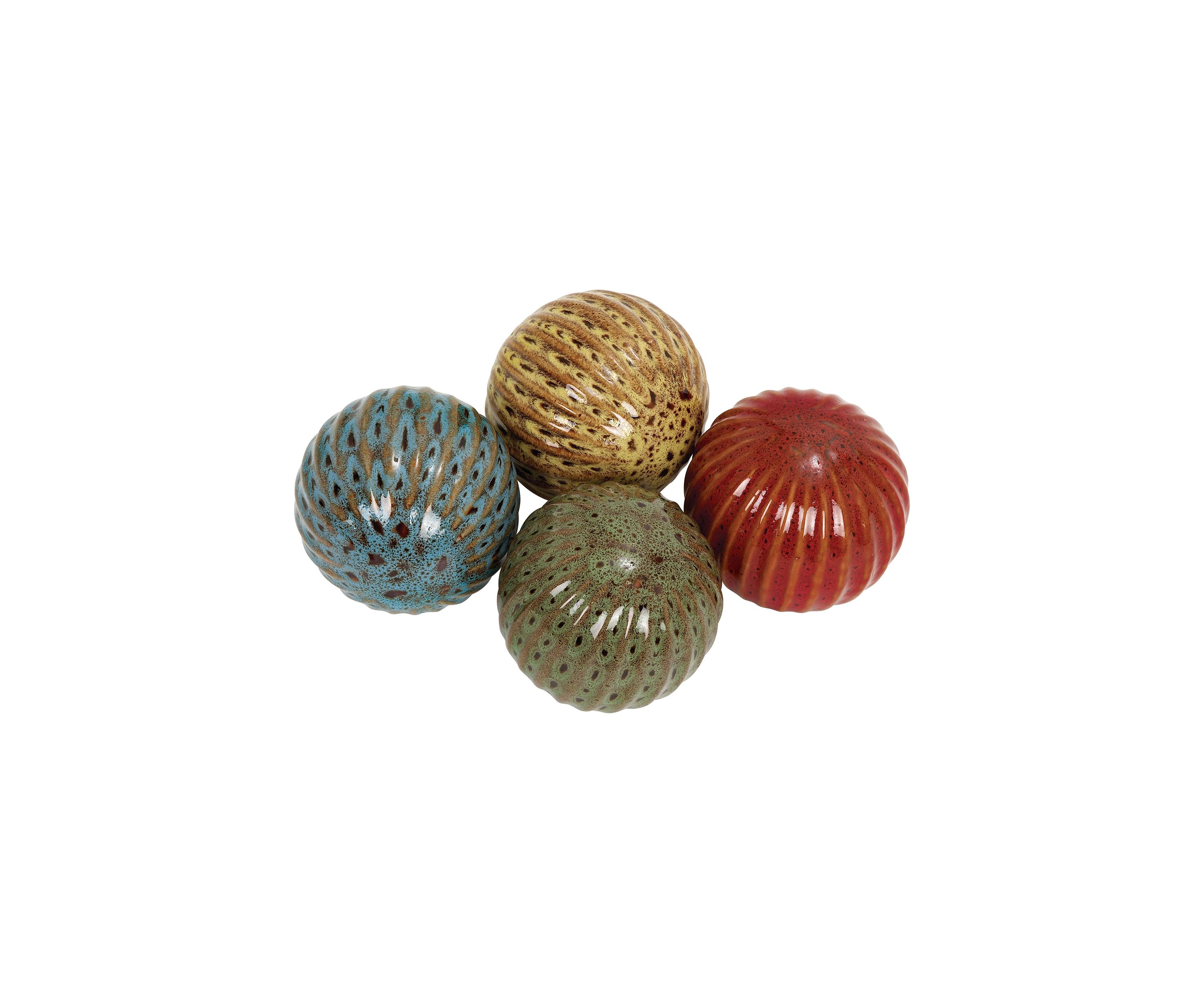 Traditional Ceramic Orbs & Vase Filler - Set of 4