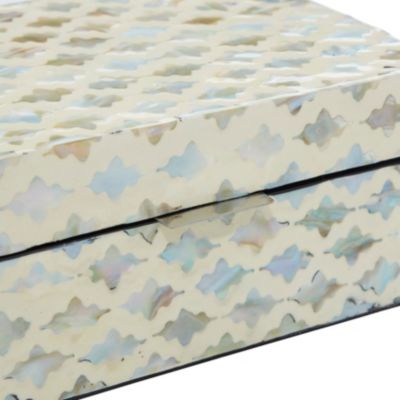 Coastal Mother of Pearl Shell Box - Set of 2