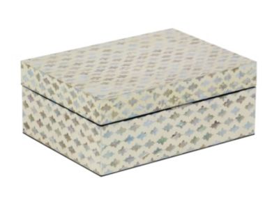 Coastal Mother of Pearl Shell Box - Set of 2