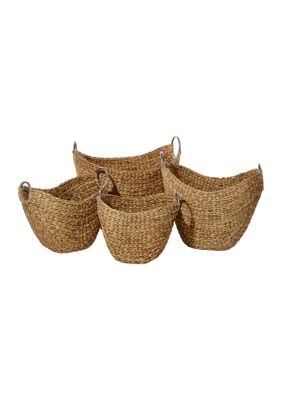 Contemporary Seagrass Storage Basket - Set of 4