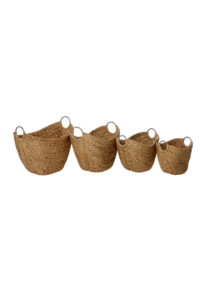 Contemporary Seagrass Storage Basket - Set of 4
