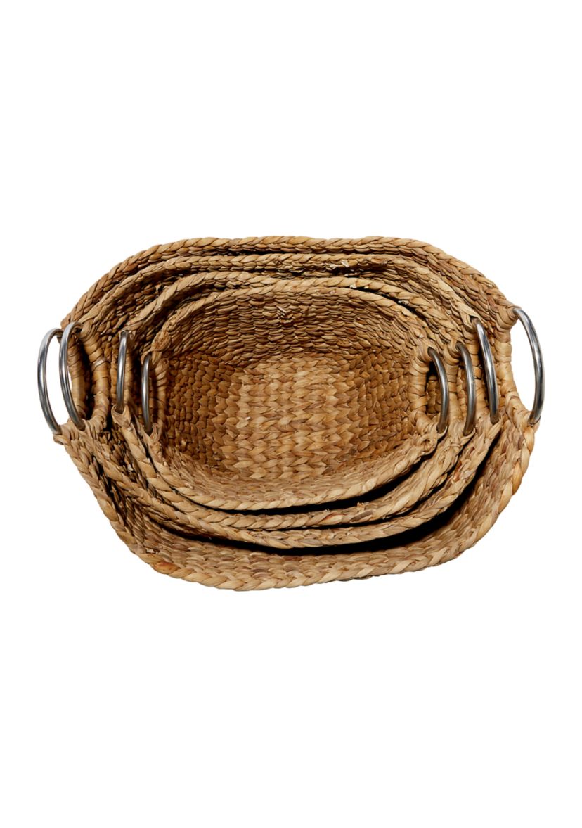 Contemporary Seagrass Storage Basket - Set of 4