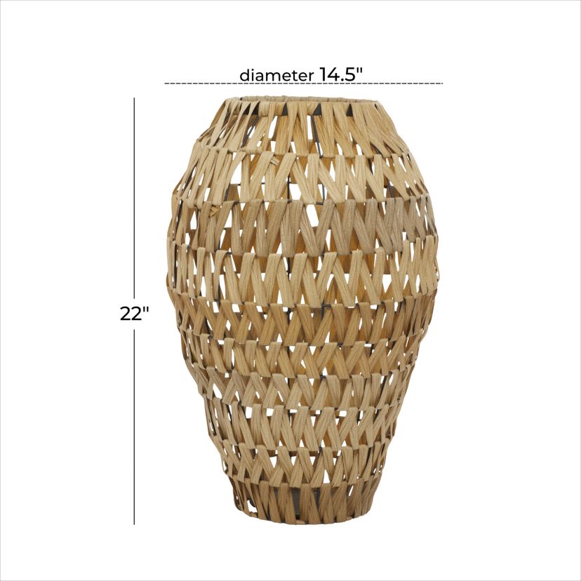 Bohemian Plastic Rattan Vase