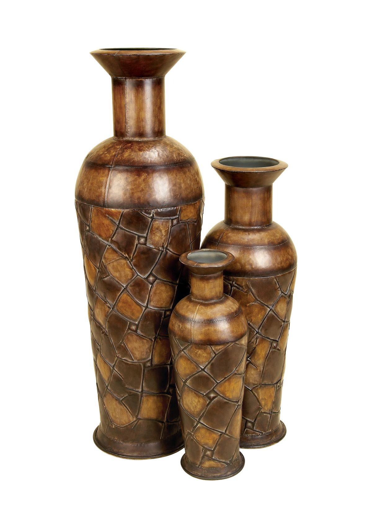 Rustic Metal Vase - Set of 3