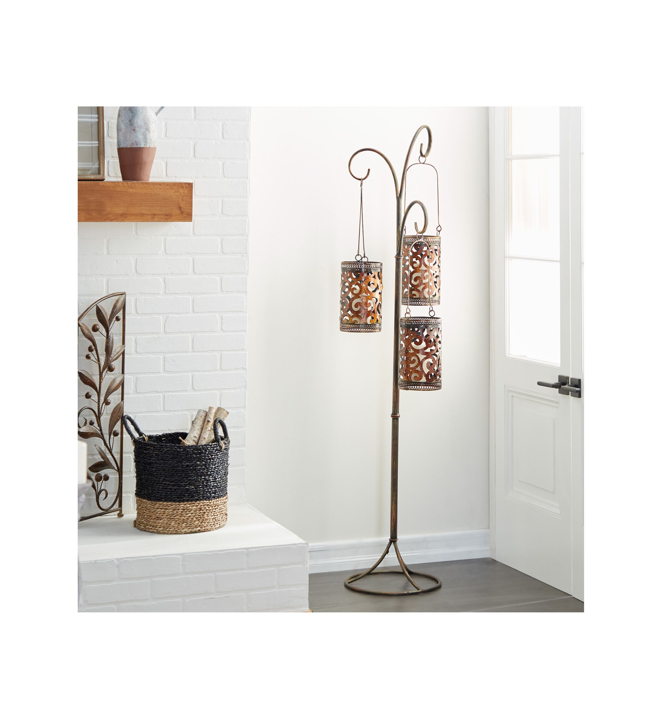 Eclectic Metal Candle Lantern