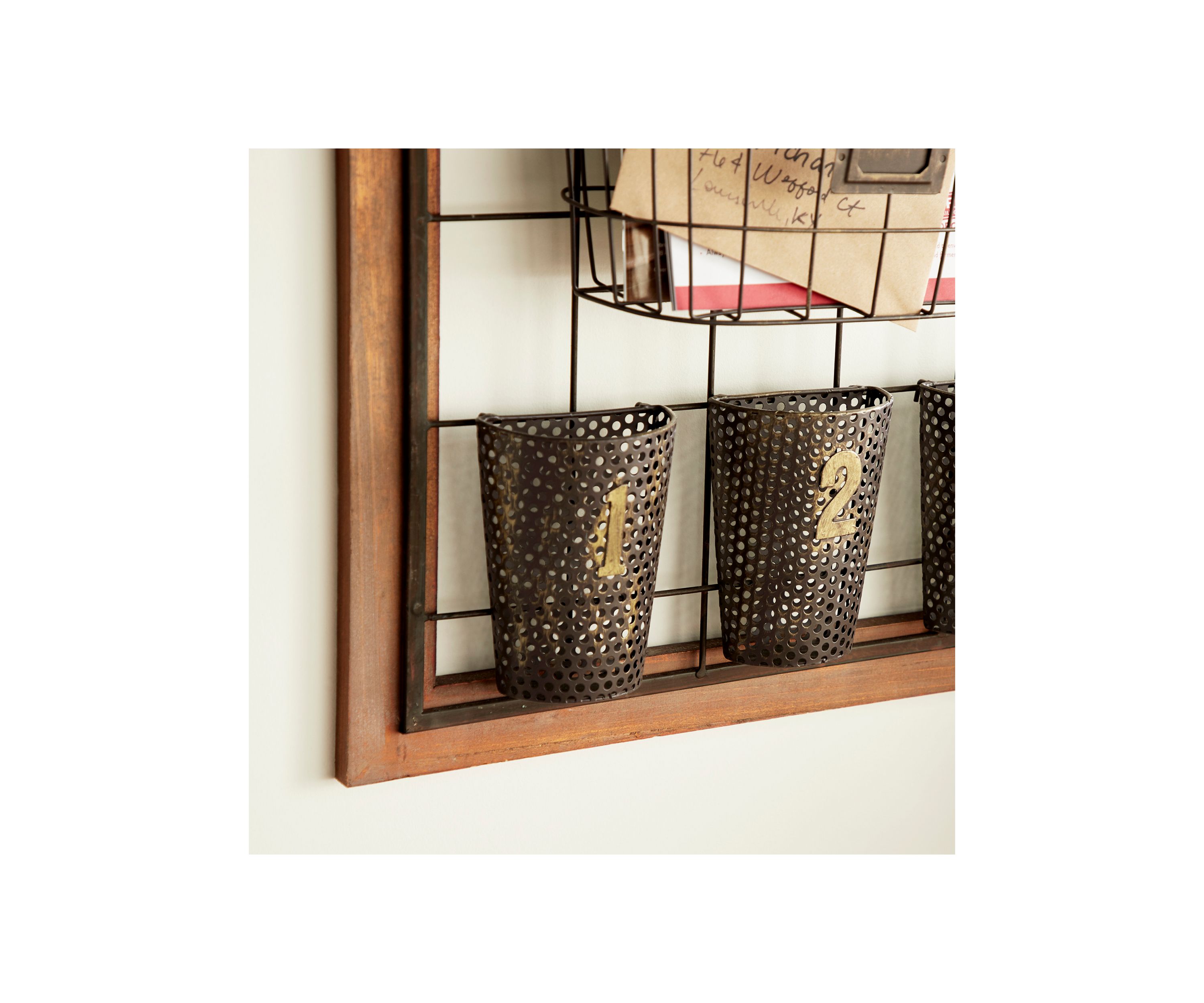 Farmhouse Metal Magazine Rack Holder