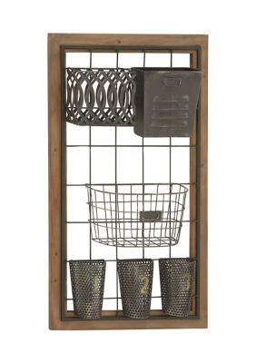 Farmhouse Metal Magazine Rack Holder