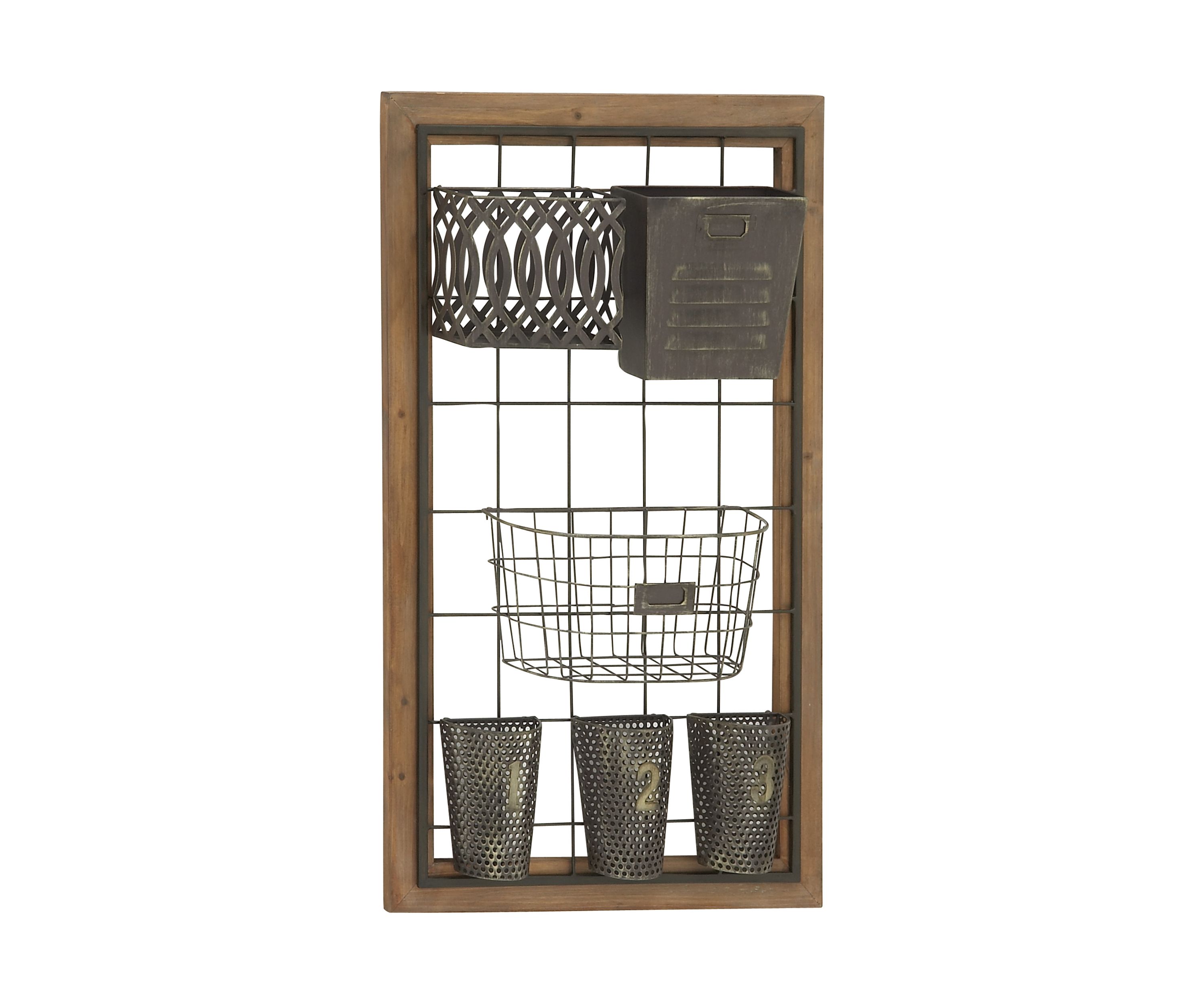 Farmhouse Metal Magazine Rack Holder