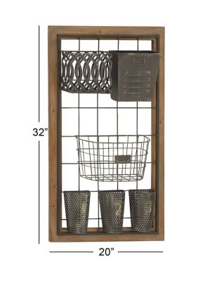 Farmhouse Metal Magazine Rack Holder