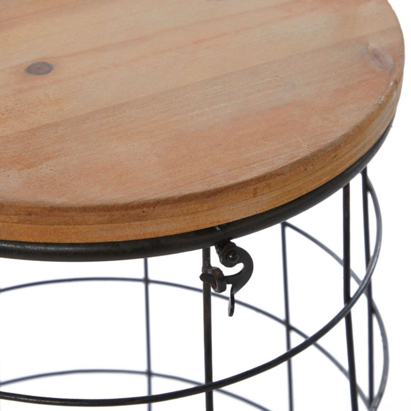 Farmhouse Metal Storage Basket - Set of 3