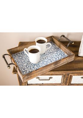 Farmhouse Wood Tray - Set of 2