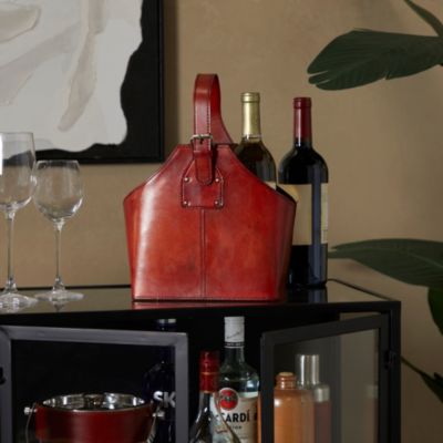 Modern Leather Wine Holder