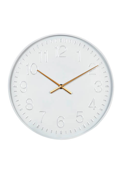 Wall Clock Gold Modern Contemporary Metal Brushed