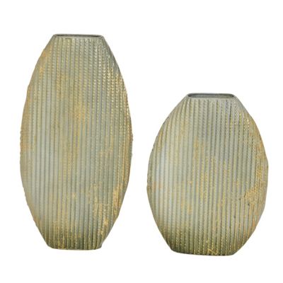 Contemporary Metal Vase - Set of 2