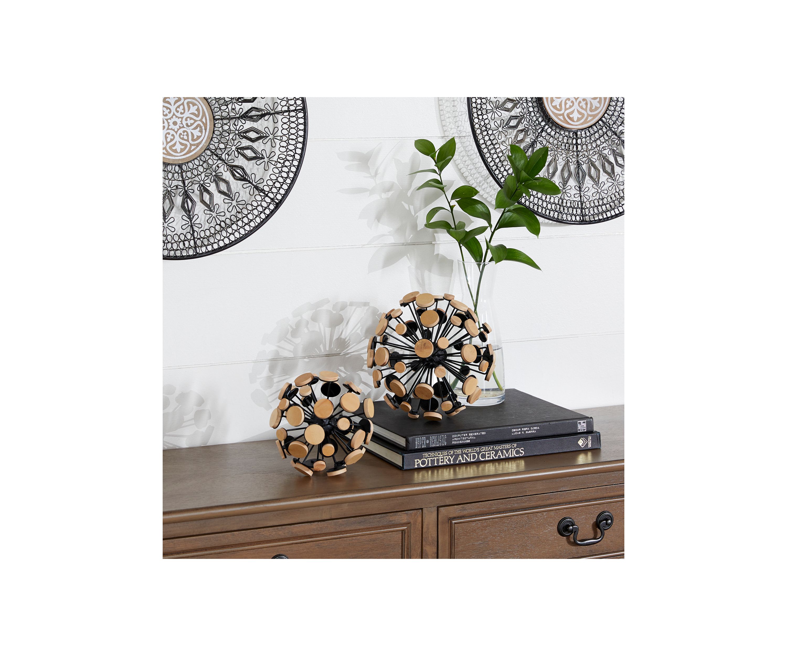 Modern Metal Sculpture - Set of 2
