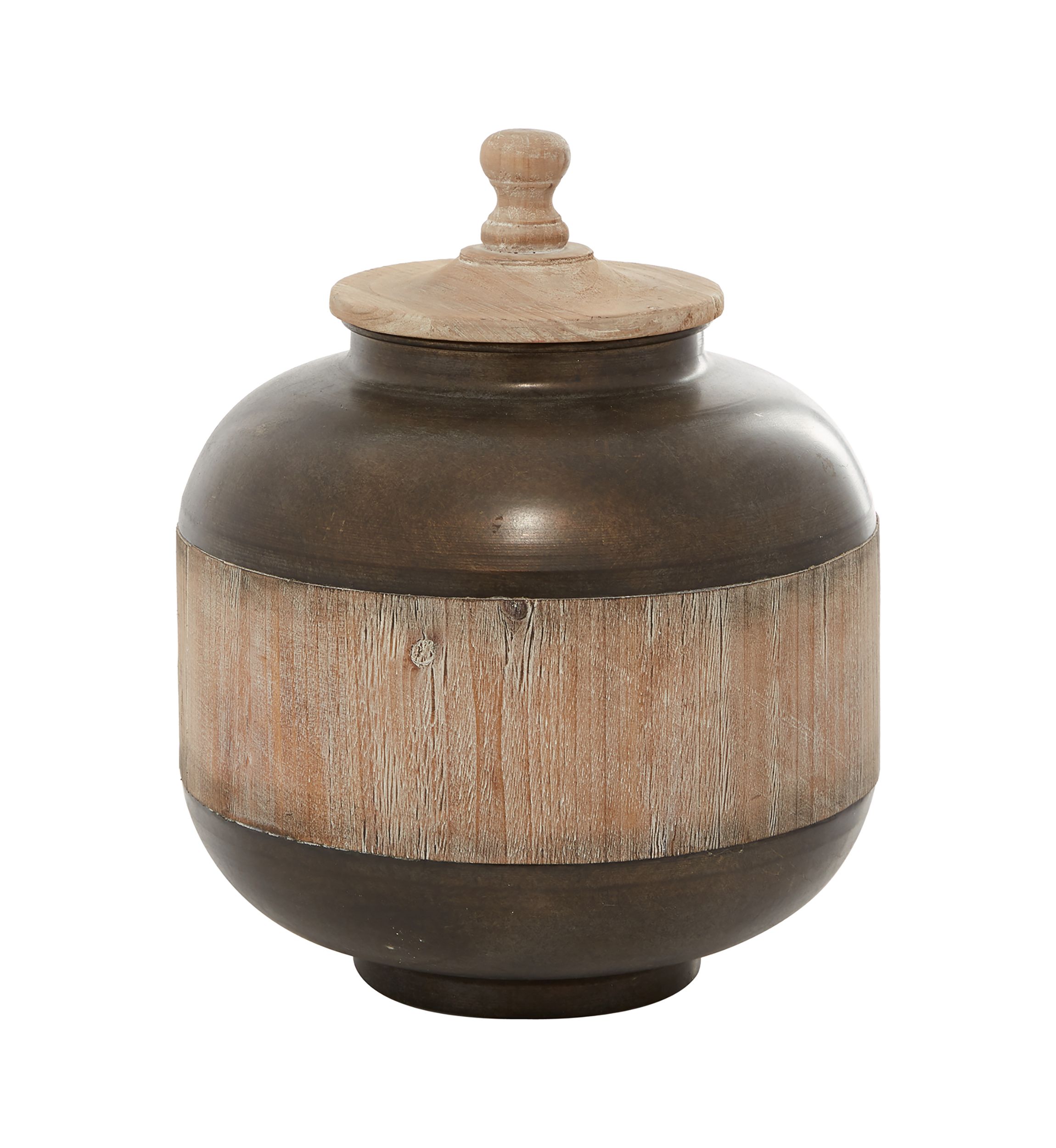 Rustic Metal Decorative Jars