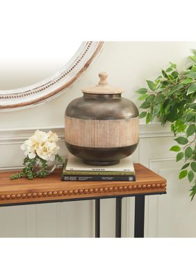 Rustic Metal Decorative Jars