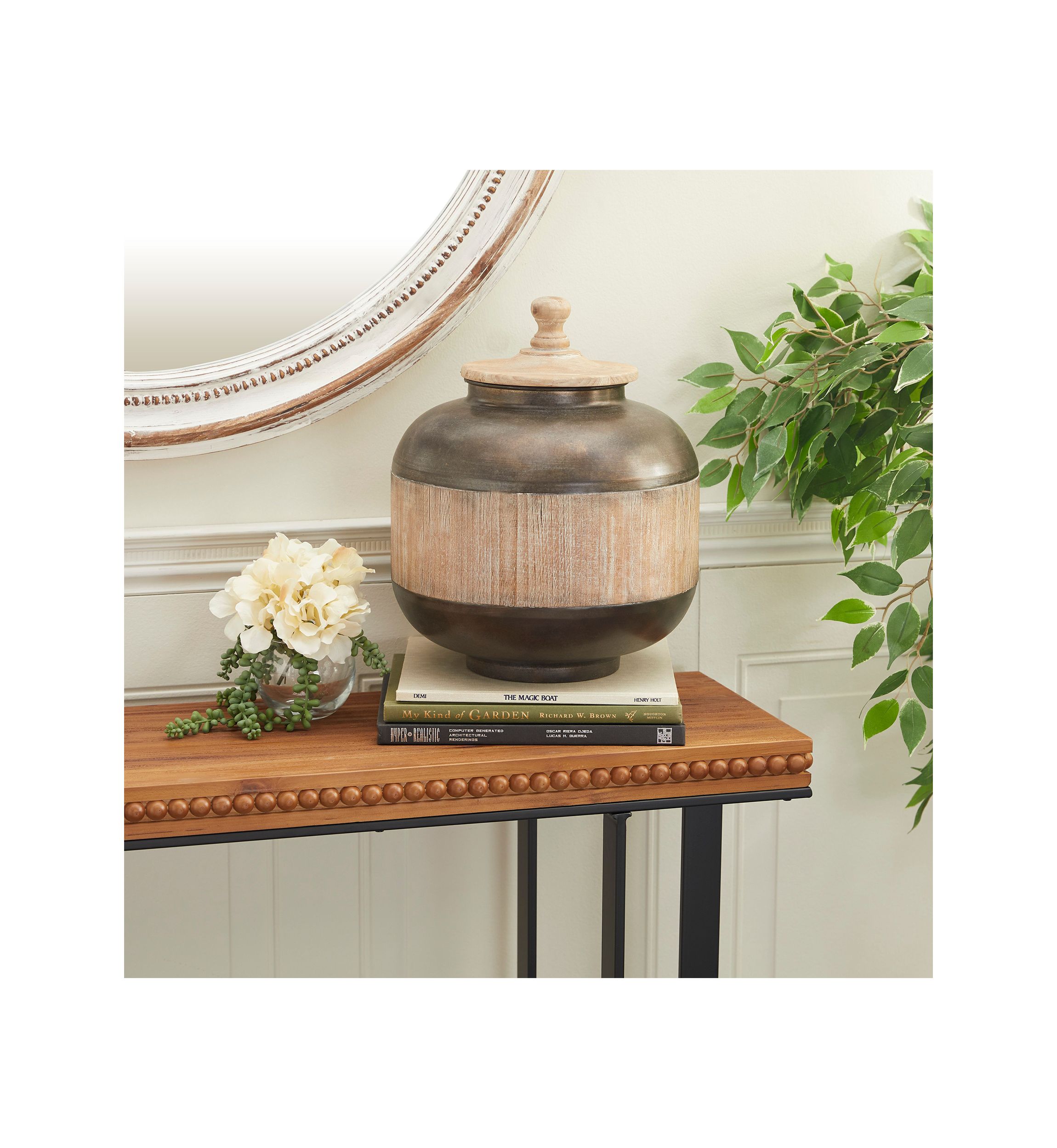 Rustic Metal Decorative Jars