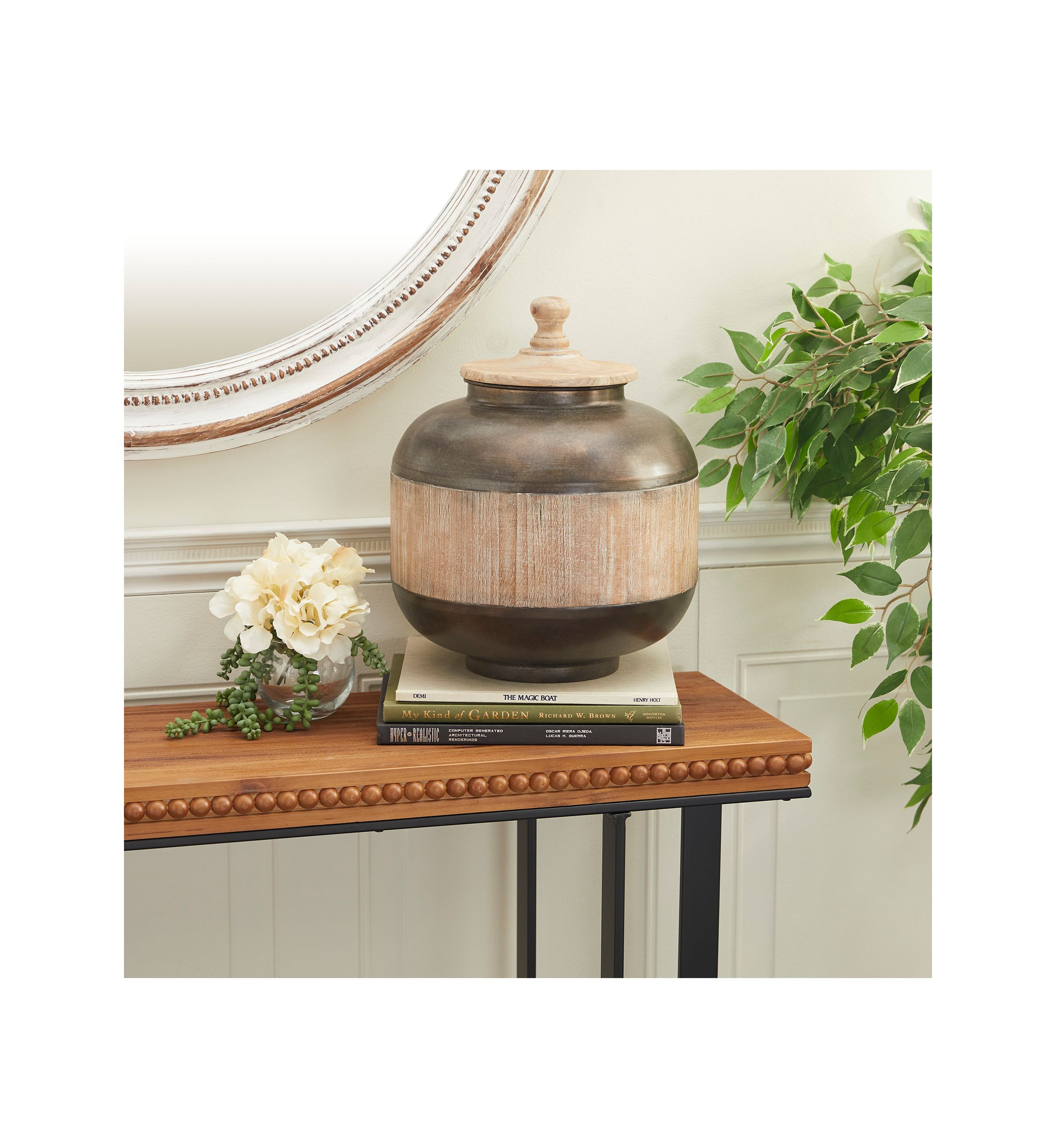 Rustic Metal Decorative Jars
