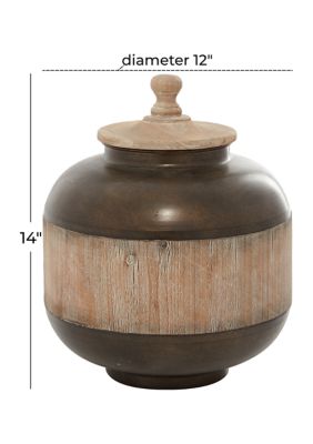 Rustic Metal Decorative Jars