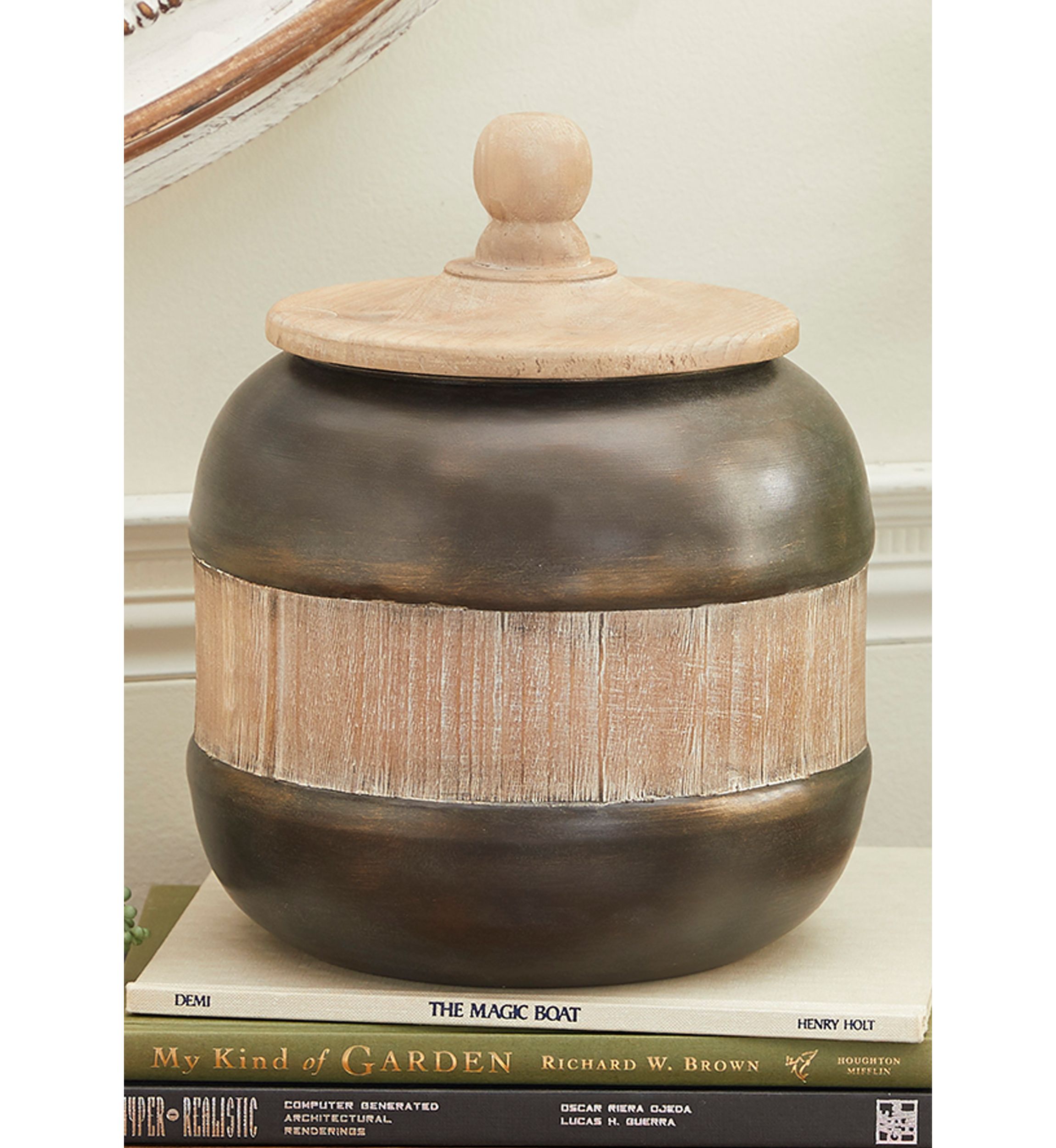 Rustic Metal Decorative Jars