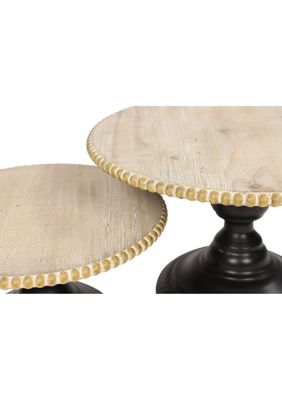 Rustic Wood Cake Stand - Set of 2