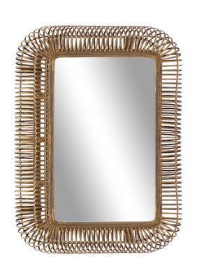 Monroe Lane Farmhouse Wood Wall Mirror, Brown