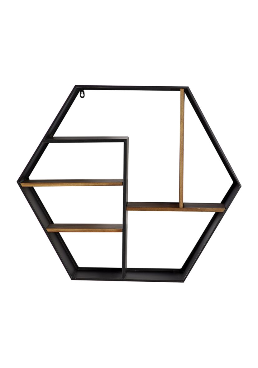 Industrial Wood Wall Shelf