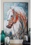 Large Brown Acrylic Horse Painting on Canvas Wall Art
